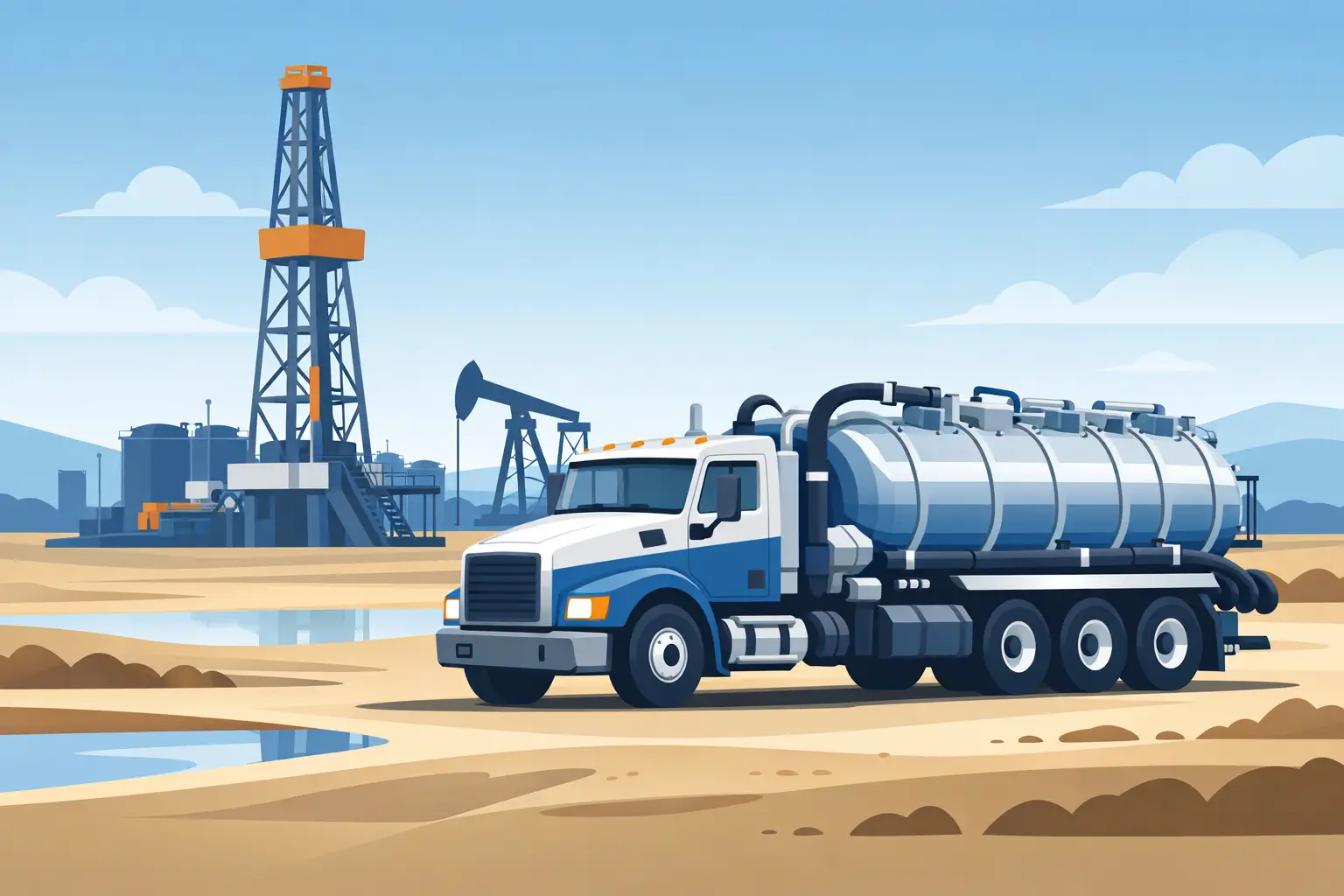 90 Barrel Vacuum Truck Capacity for Field Work