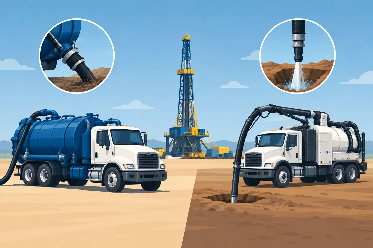 Vacuum Truck Versus Hydrovac for Oilfields